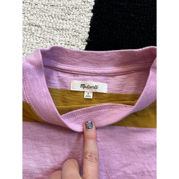 Madewell Everyday Crop Tee in Rugby Stripe - Picture 3 of 3
